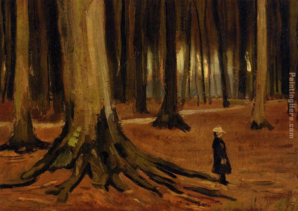 Vincent van Gogh Girl in the Woods